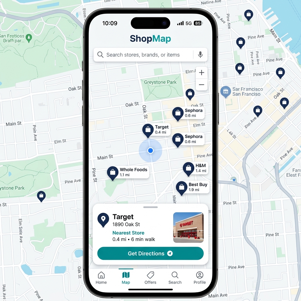 Get instant directions screen